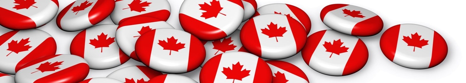buttons with maple leaf flag