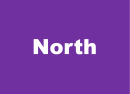 purple block with word north