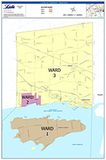 Map of election wards in Loyalist Township