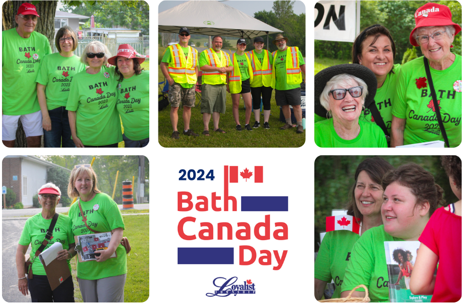 montage of bath canada day volunteers
